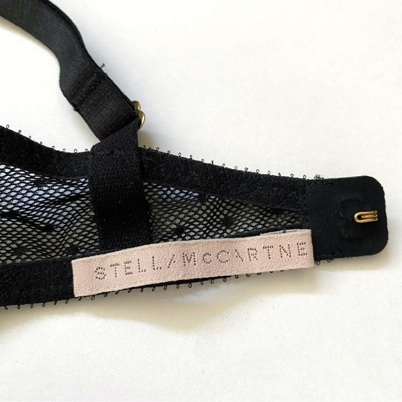 STELLA MCCARTNEY blue black sheer lace unlined Julia Stargazing Demi Wire Bra - Picture 6 of 7